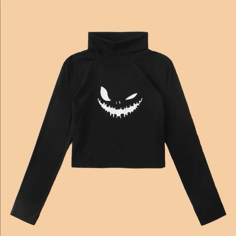 Jack-O-Lantern Spooky Crop top